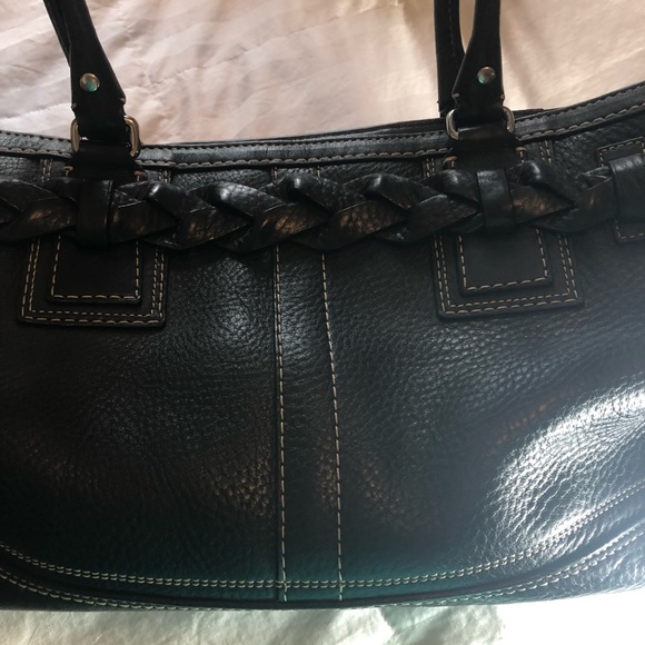 Authentic Coach Big Black Leather Bag Purse - Picture 6 of 6